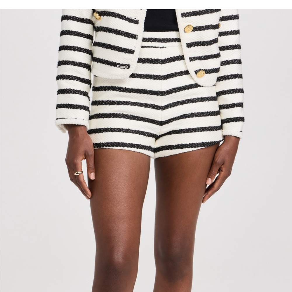 English factory striped tweed shorts NWT